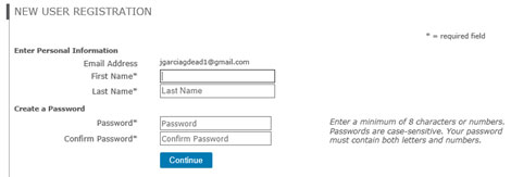 New User Registration Form