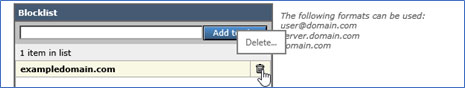 Remove a user in your block list