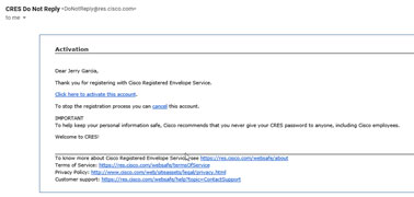 Activation Email