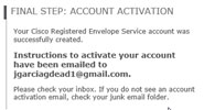 Final Step Account Activation